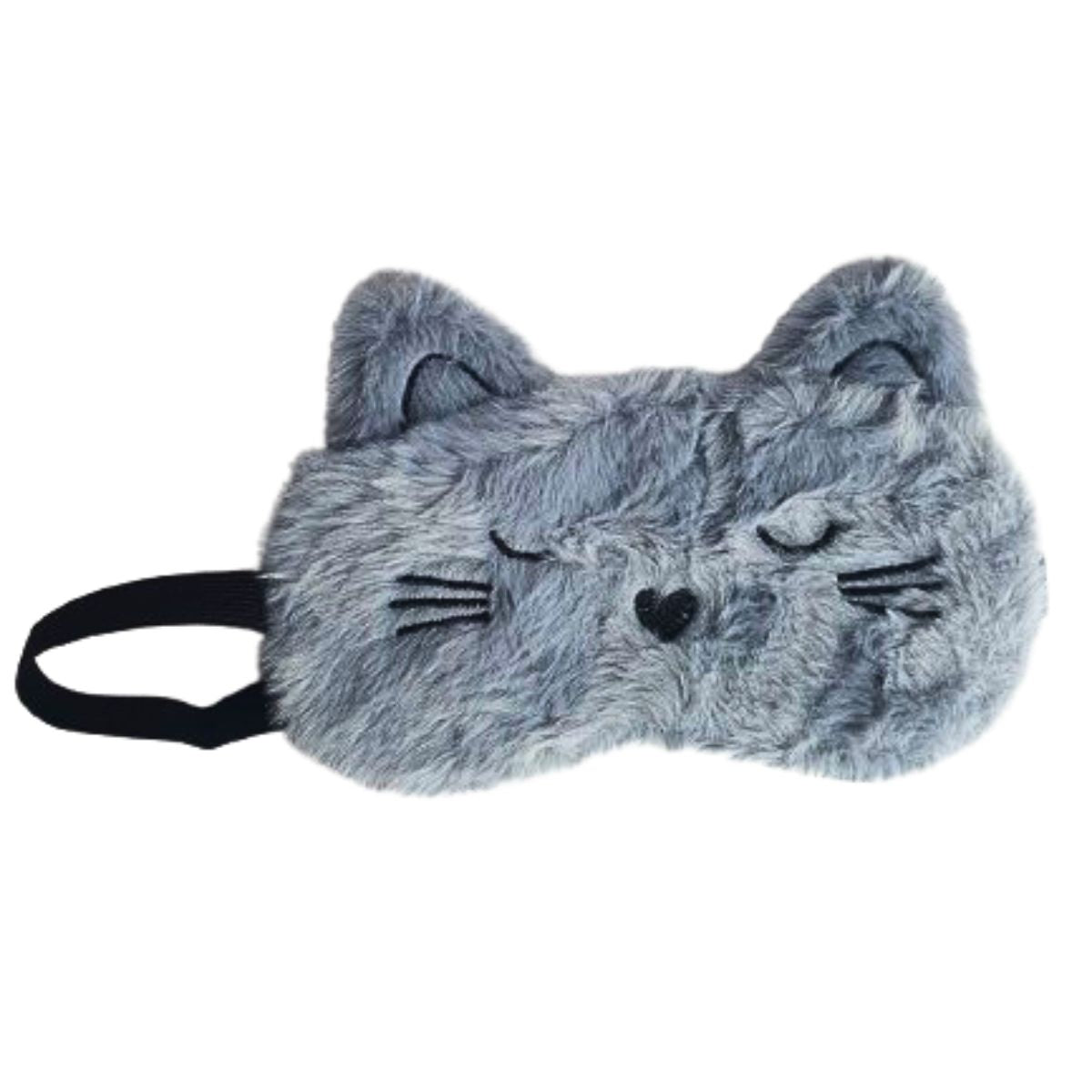 Máscara De Descanso / Tapa Olhos Pelúcia Gato Cinza Máscara De Descanso / Tapa Olhos Pelúcia Gato Cinza